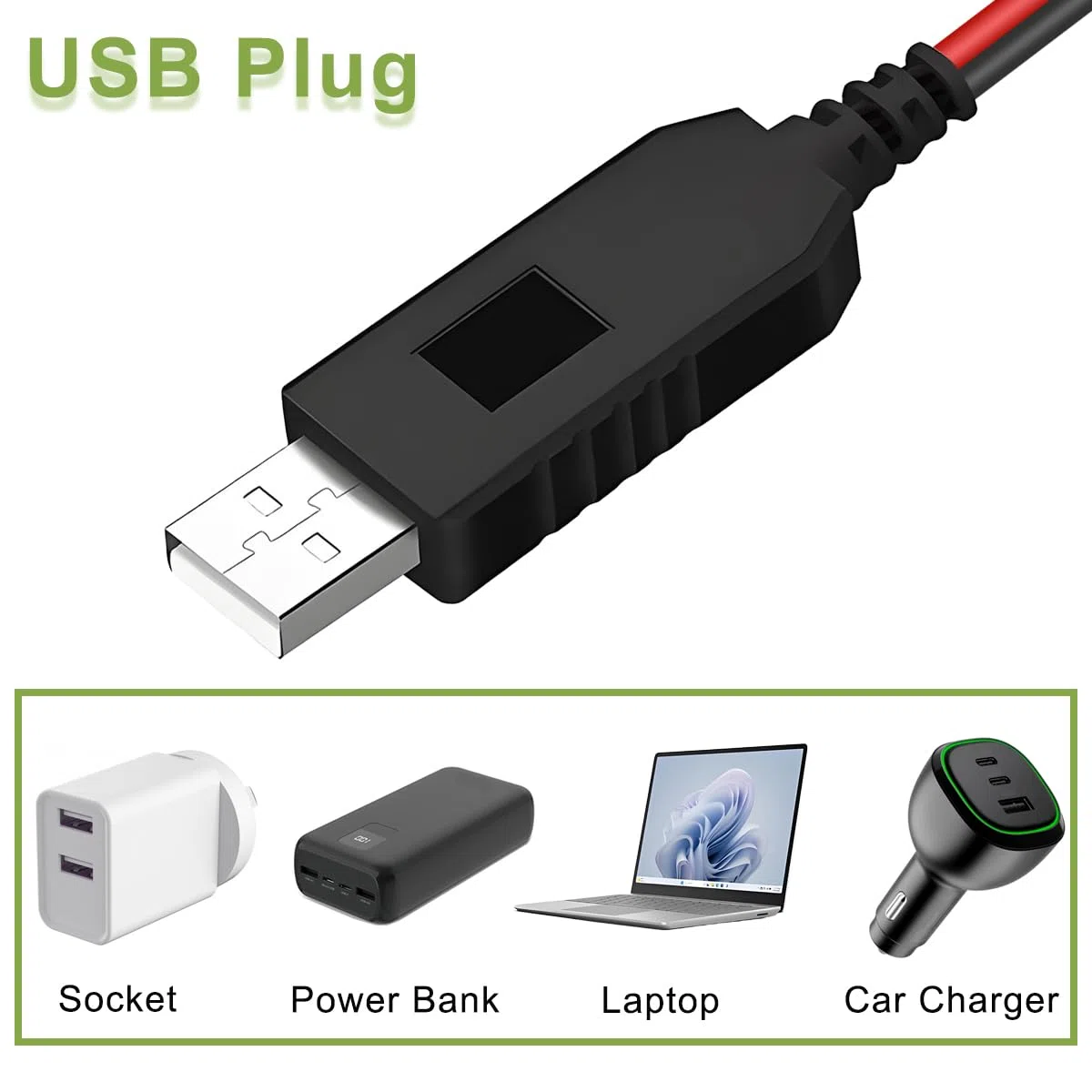 2 pezzi Convertitore alimentazione USB-AAA da 4,5V con eliminazione della batteria Alimentatore USB da 4,5V sostituire da 3 batterie AAA con interruttore ON/OFF per luci a LED Ventilatore