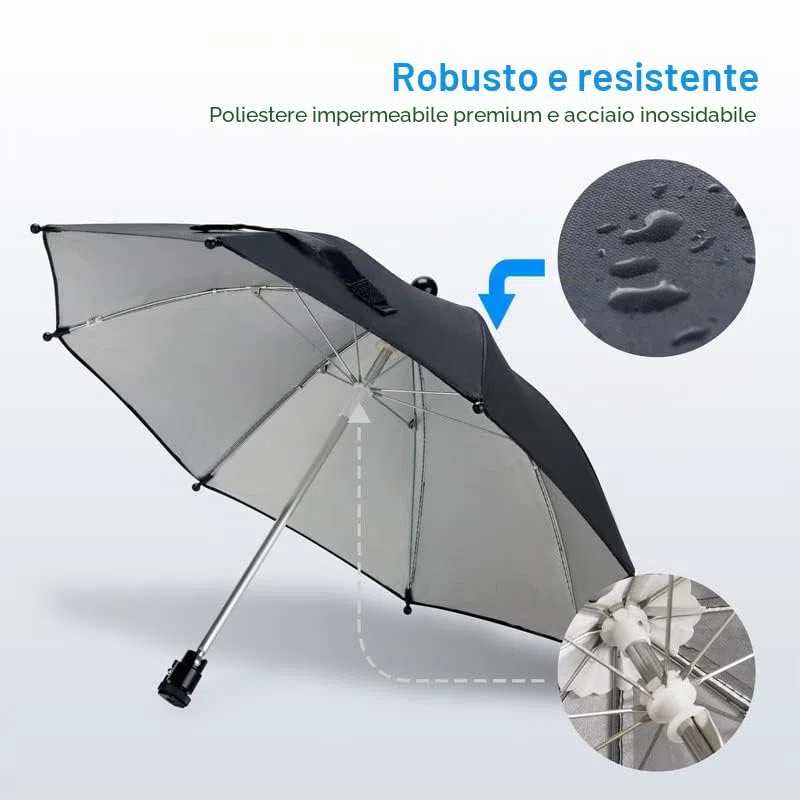 JJC Ombrello per fotocamera Hot Shoe Parasole Copertura per pioggia portatile resistente alle intemperie per proteggere la fotocamera dalla pioggia e dalla luce del sole (Dia. 19.7 ''/ 50cm)