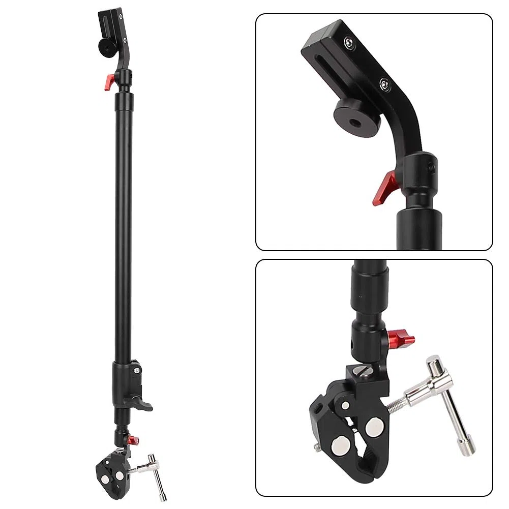 Asta di supporto, supporto per slider video per fotocamera professionale in lega di alluminio Aste per treppiede portatili Staffa a forma di ferro di cavallo con cursore regolabile per smartphone Viag