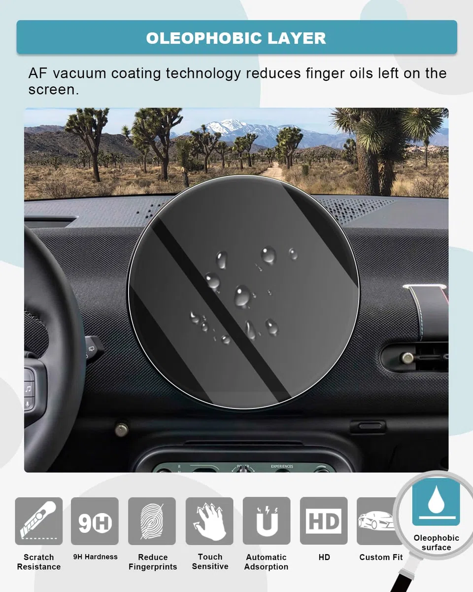 CDEFG Compatibile con Mini Cooper S F65 F66 J01 Countryman U25 Aceman 2024 2025 Facelift Navigation Pellicola Protettiva Vetro Temperato 9,4 Pollici Antigraffio GPS 9H Pellicola Protettiva Accessori