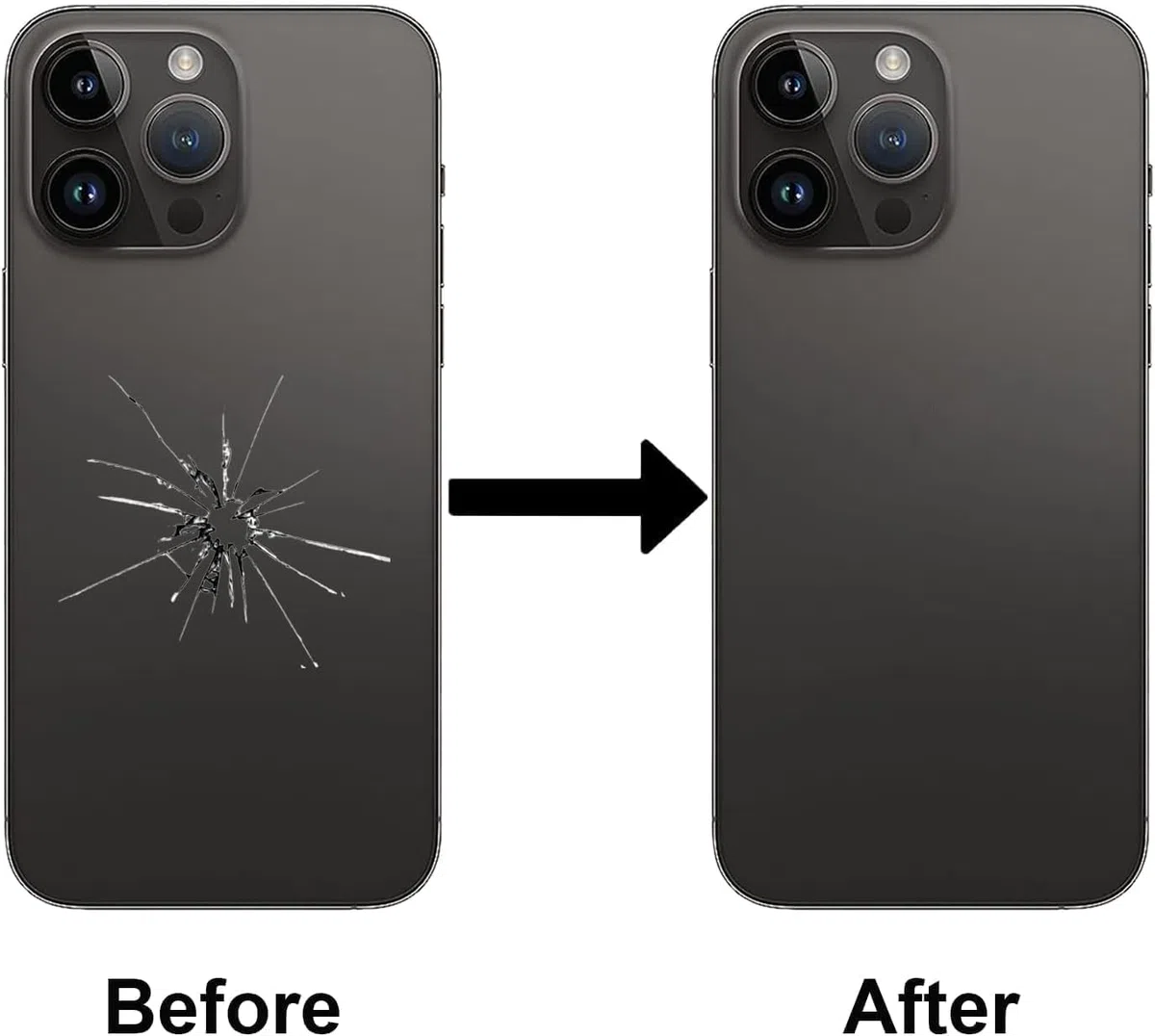 Sostituzione del coperchio del vetro posteriore 13 Pro per iPhone 13 Pro Sostituzione del vetro posteriore posteriore da 6,1 '' con kit di strumenti di riparazione (Grafite)