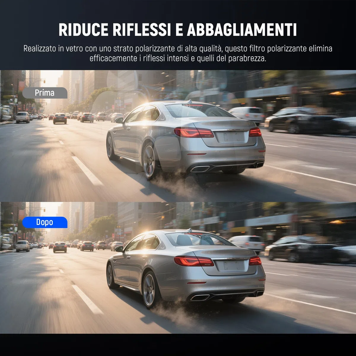 NEEWER Filtro CPL da 40mm Compatibile con Vantrue N4 Pro N5 E1 Pro E1 E2 E3 E1 Lite S1 Pro N2X Dash Cam, Filtro Polarizzatore Circolare Ultra Sottile Regolabile, Riduce Riflessi e Aumenta Contrasto