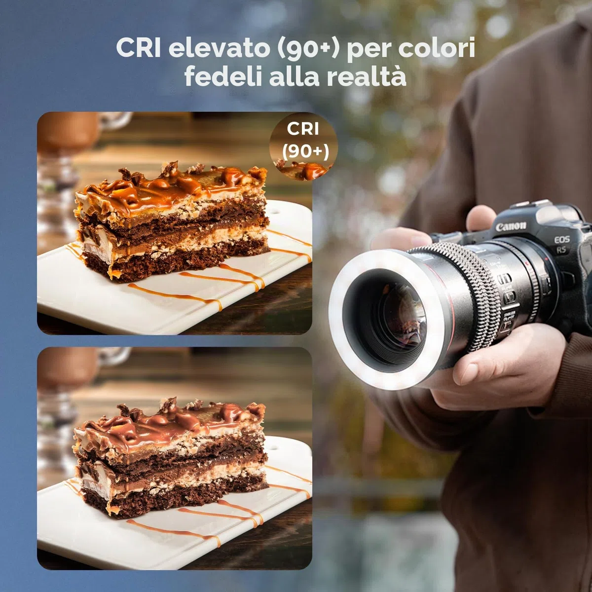 SMALLRIG Vibe P30 67mm Ring LED Video Light, Luce Bicolore Compatta in Polvere con CRI Elevato ≥90, Compatibile con Supporti/Custodie/Obiettivi per Telefono da 67mm, per Creazione di Contenuti - 4873
