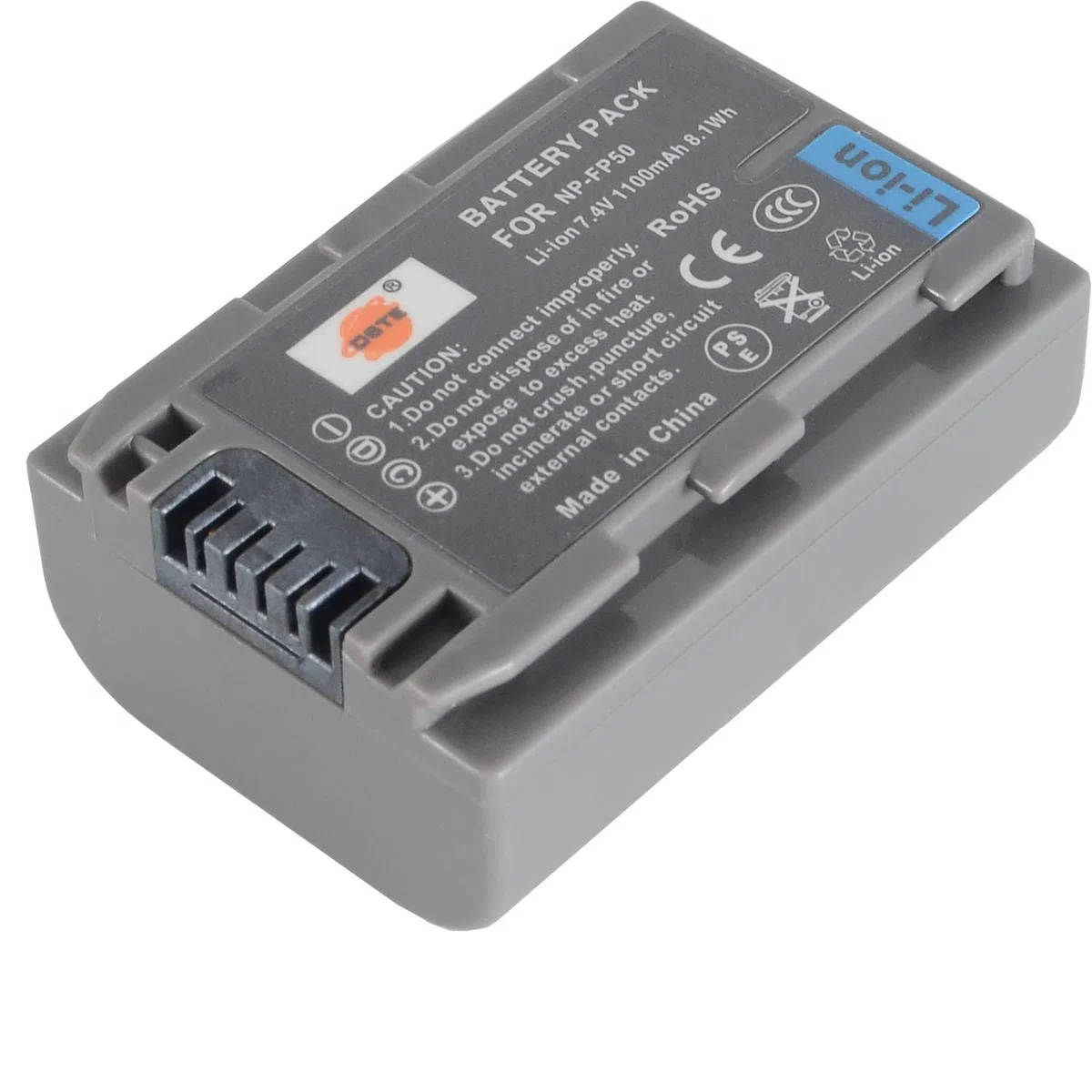 DSTE 2-Pacco NP-FP50 Batteria + Caricabatteria Compatibile per DCR-30 DCR-DVD105 DCR-DVD105E DCR-DVD202E DCR-DVD203 DCR-DVD205 DCR-DVD304E