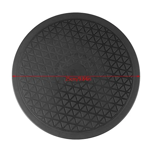 Estink Piattaforma Girevole per TV, 25cm carico 50kg Disco Girevole Universale a 360 Gradi, Piattaforma Rotante per Torte, Monitor, TV, Altoparlanti, Nero