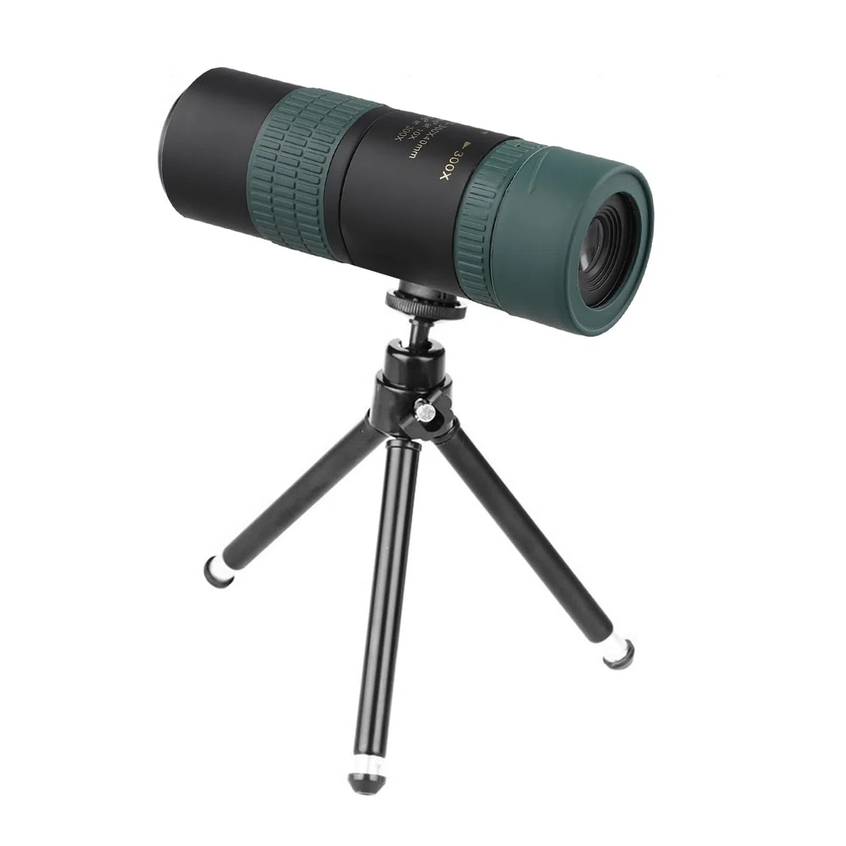 Telescopio monoculare, zoom 10-300x, potente, portatile, ad alta definizione, per esterni, retrattile, monocolo per escursionismo e campeggio (solo monocolo)