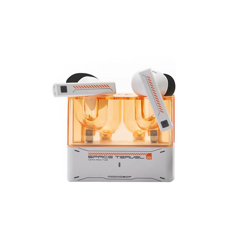 Moondrop Space Travel 2 HiFi Noise Canceling TWS wiress auricolare Bluetooth 6.0 ANC modalità di gioco a bassa latenza SBC/AAC (bianco)