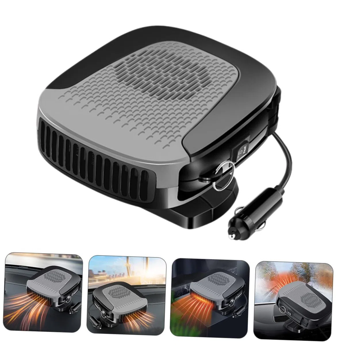 Riscaldatore per Auto 12V Portatile Sbrinatore Rapido, Ventilatore Riscaldante Compatto in Plastica per Riscaldamento Interno Veicolo e Rimozione Neve Invernale