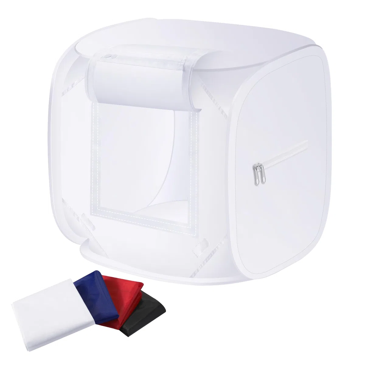 NEEWER 40CM Tenda da Tiro per Studio Fotografico, Nylon Senza Pieghe Migliorato Ammorbidimento e Diffusione di Luce, Scatola Fotografica con 4 Fondali (Rosso/Blu/Nero/Bianco) per Fotografia, STL-40