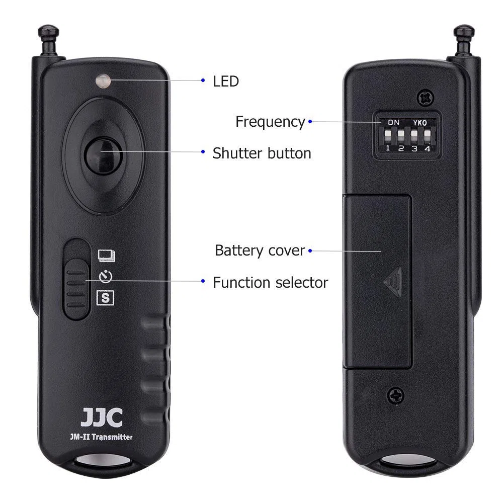 JJC Telecomando wireless per controllo dell'otturatore da remoto MC-30 per fotocamere Nikon Z9 D850 D810 D800 D700 D500 D5 D4 D3 D2X D2Hs D2H D1H D1 F90 F90x F100 D300s D300 D200