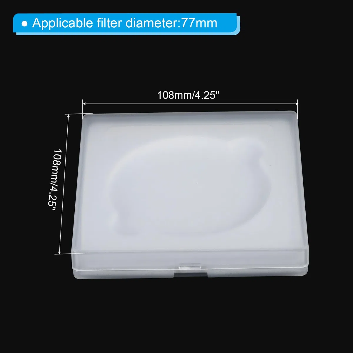 PATIKIL Custodia per Filtri Obiettivo 77mm, 3Pz Custodia Filtro Fotocamera Portatile Scatola Filtro Obiettivo Resistente Acqua Antipolvere Plastica per Conservazione Filtri Fotografici
