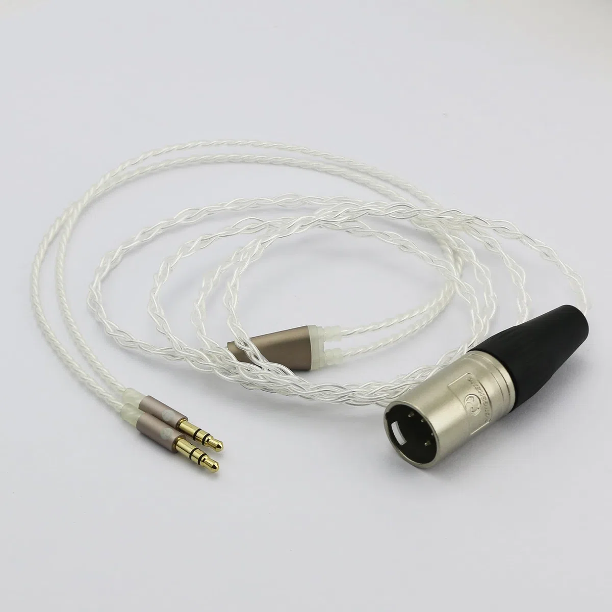 Cavo audio bilanciato XLR a 4 poli compatibile con cuffie Hifiman Ananda, Arya, Sundara, HE400SE, HE4XX, Edition XS (versione 2 x 3,5 mm) 6N OCC rame monocristallino placcato in argento