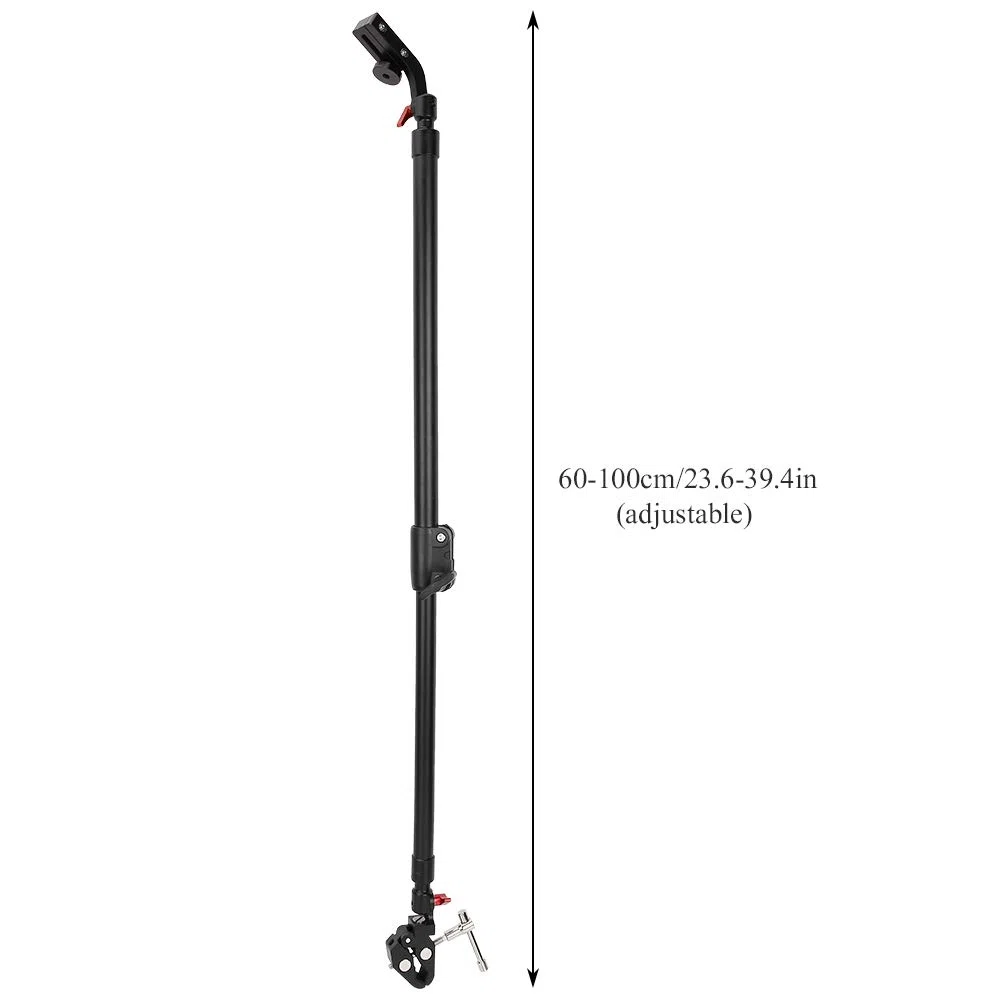 Asta di supporto, supporto per slider video per fotocamera professionale in lega di alluminio Aste per treppiede portatili Staffa a forma di ferro di cavallo con cursore regolabile per smartphone Viag