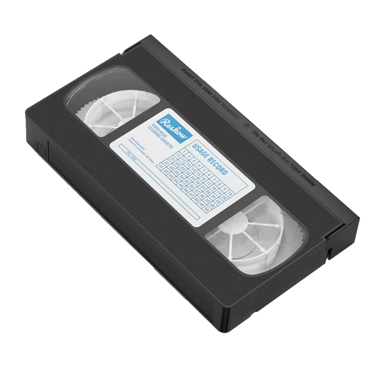 Reshow Nastro di Pulizia per Testina VHS/VCR - Pulitore di Testine per Lettori VHS, Tecnologia a Secco, Nessun Fluido Richiesto (Dry)