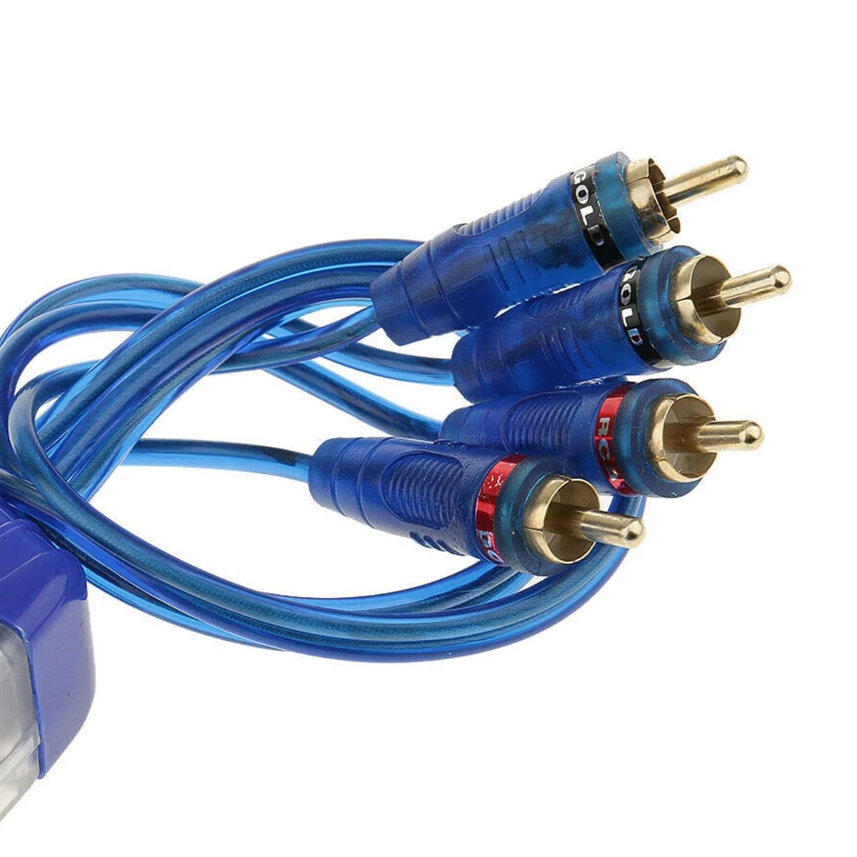 Filtro antirumore Audio RCA a 4 canali, isolatore di Loop di Terra, isolatore di Rumore Audio per Auto da 50 W per sistemi Audio per Auto con Amplificatore e Altoparlante (65 cm)