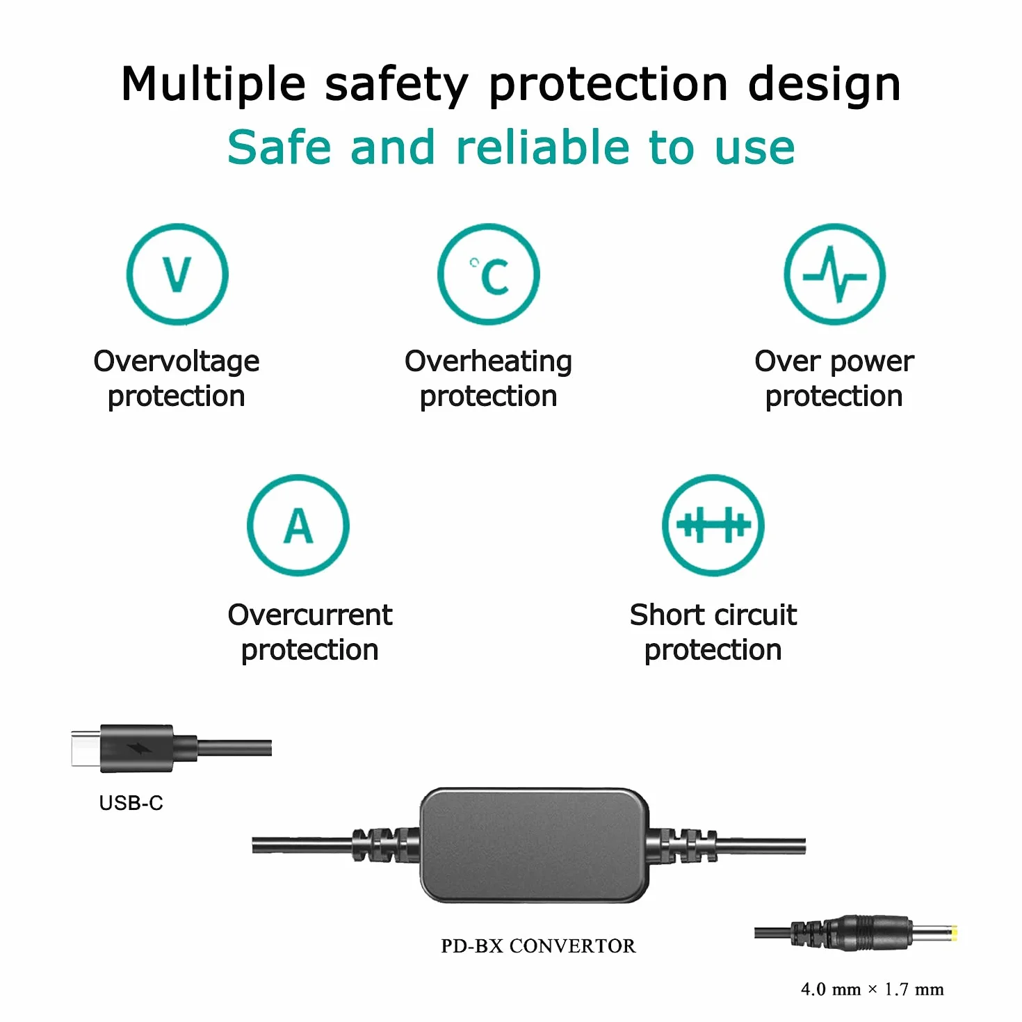 DMW-DCC8 Adattatore USB-C Accoppiatore batteria fittizia Kit adattatore PD Sostituisci batteria DMW-BLC12 per Panasonic Lumix DMC-FZ300 FZ1000 GH2 G5 G6 G7 G80 G81 G85 G90 G95