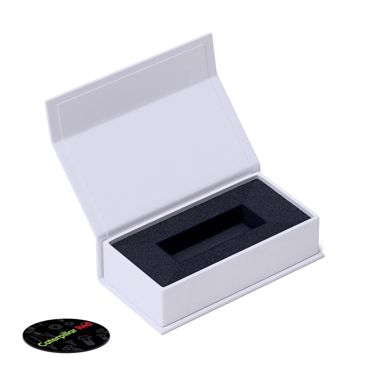 4x scatolette regalo magnetiche USB da presentazione, Bianco - per chiavette USB e drive rimovibili