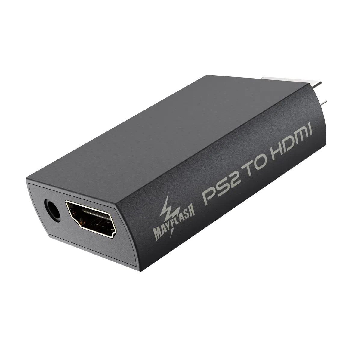 May Flash Adattatore convertitore da PS2 a HDMI, convertitore video con uscita audio da 3,5 mm per HDTV e monitor HDMI, compatibile con tutte le modalità di visualizzazione PS2