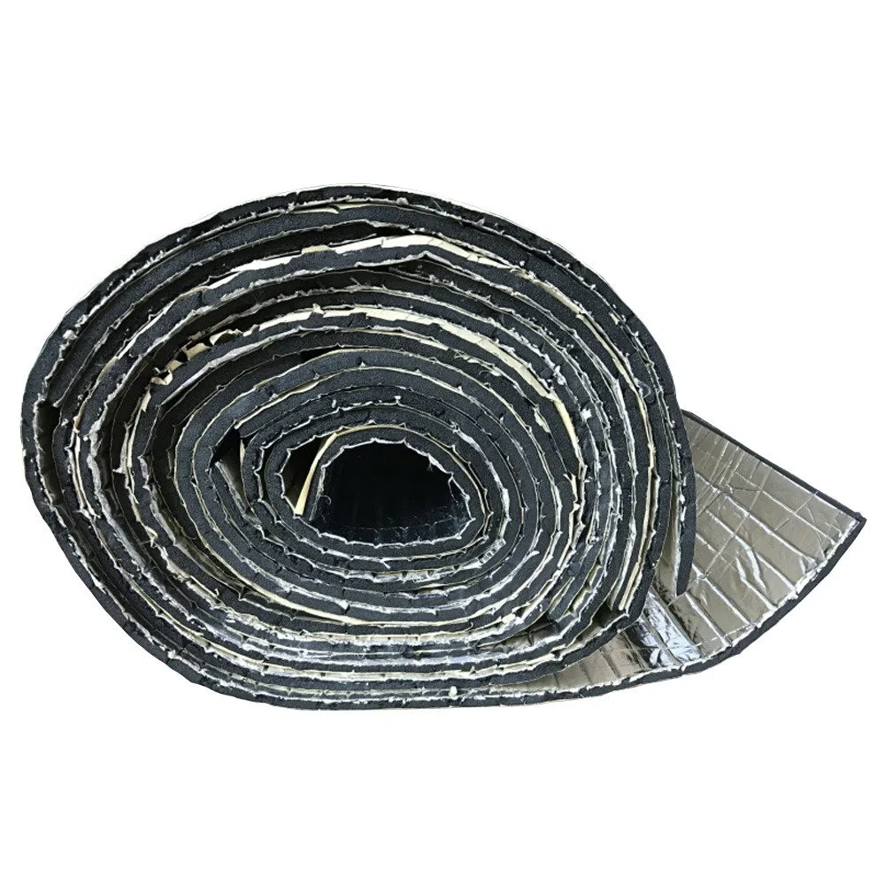 1 rotolo auto insonorizzazione isolamento fonoassorbente chiuso Antirombo Antivibrante Fibra di vetro Adesivo Stuoia 7mm 50cm X 300cm