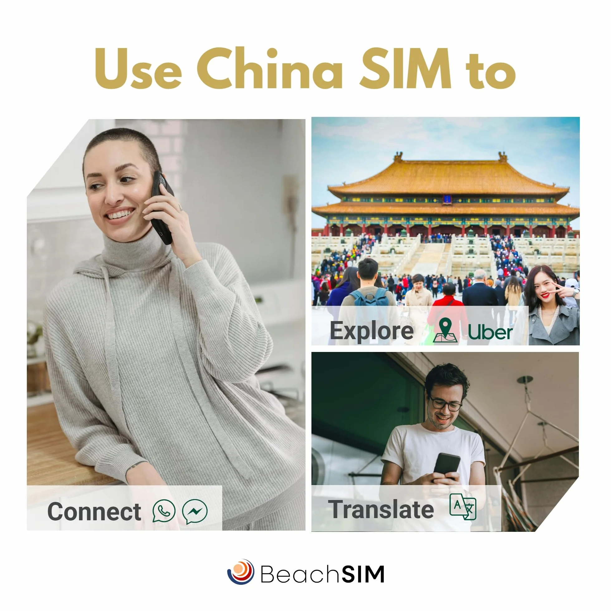 Scheda SIM Cina 10GB 30 giorni. Accesso a Internet senza restrizioni per Google e WhatsApp; nessuna VPN necessaria. Rete 4G/5G. Solo uso dati. Compatibile con dispositivi iOS e Android.