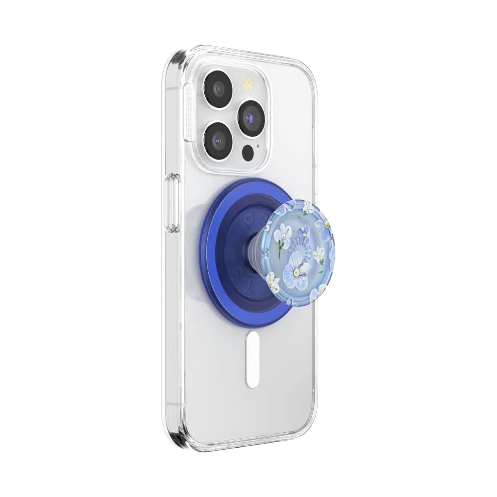 PopSockets Impugnatura rotonda compatibile con MagSafe, anello adattatore incluso, supporto per telefono, compatibile con ricarica wireless - Blue Fields