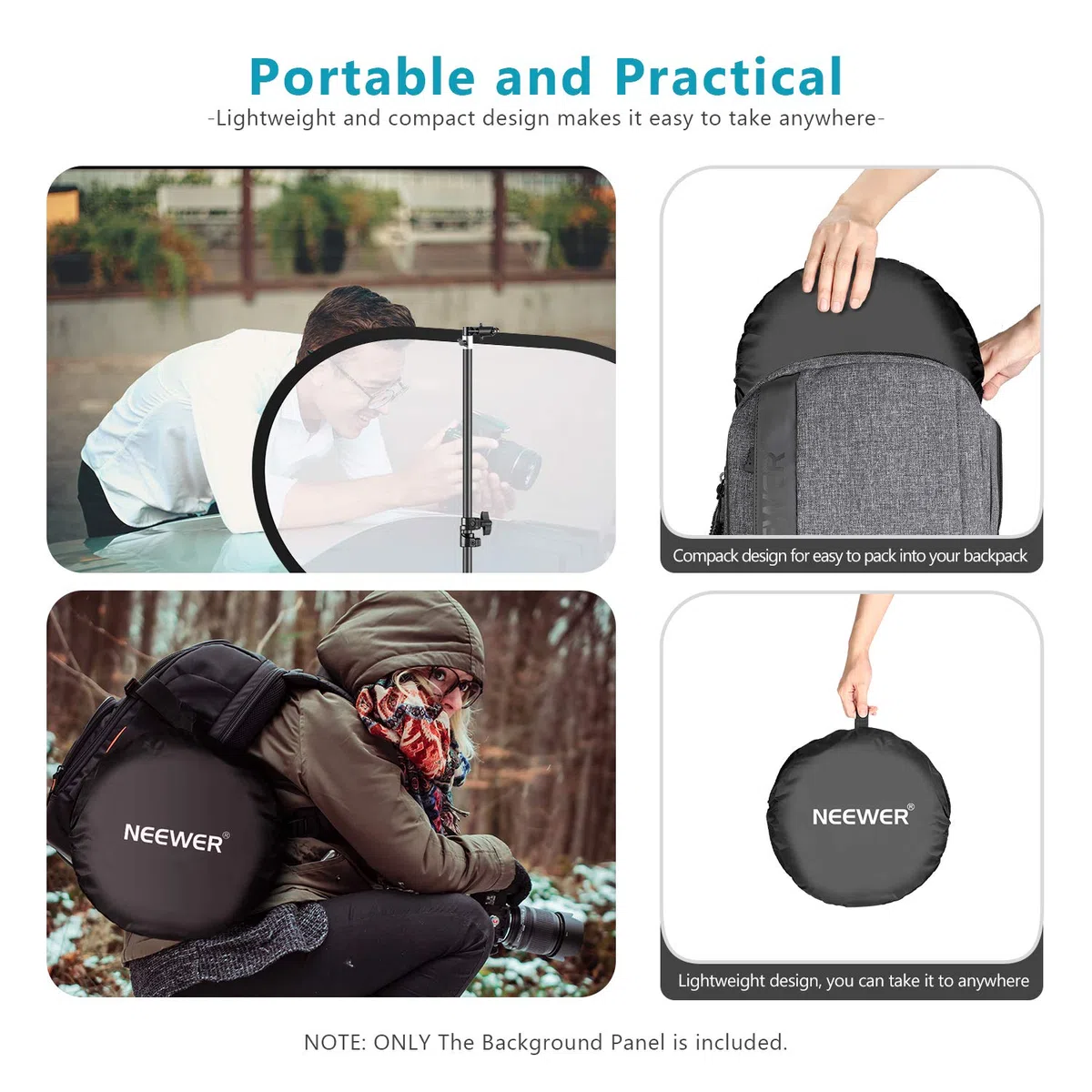 Neewer Fotografia Studio di Luce Riflettore Pop-out Pieghevole Diffusore Morbido Disc Panello con Custodia da Portare per Studio e Ritratto Outdoor Fotografia Prodotto Ripresa Video(23,6x35")