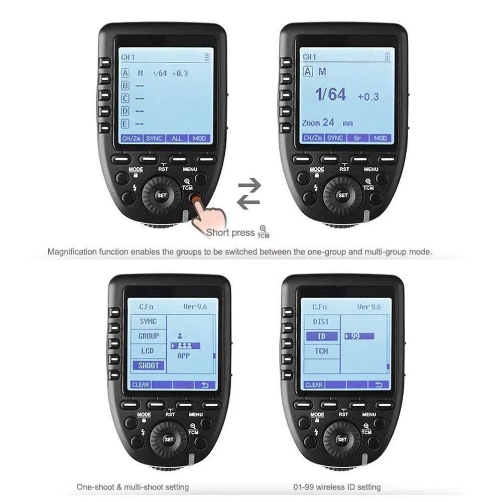 Godox XPro-S TTL Wireless Flash Trigger 2,4 G XproS Trasmettitore 1/8000s HSS E-TTL Ad Alta Velocità per Fotocamere Sony A77II A77 A99 ILCE-6000L A9 A7R A7RIII A350 DSC-RX10