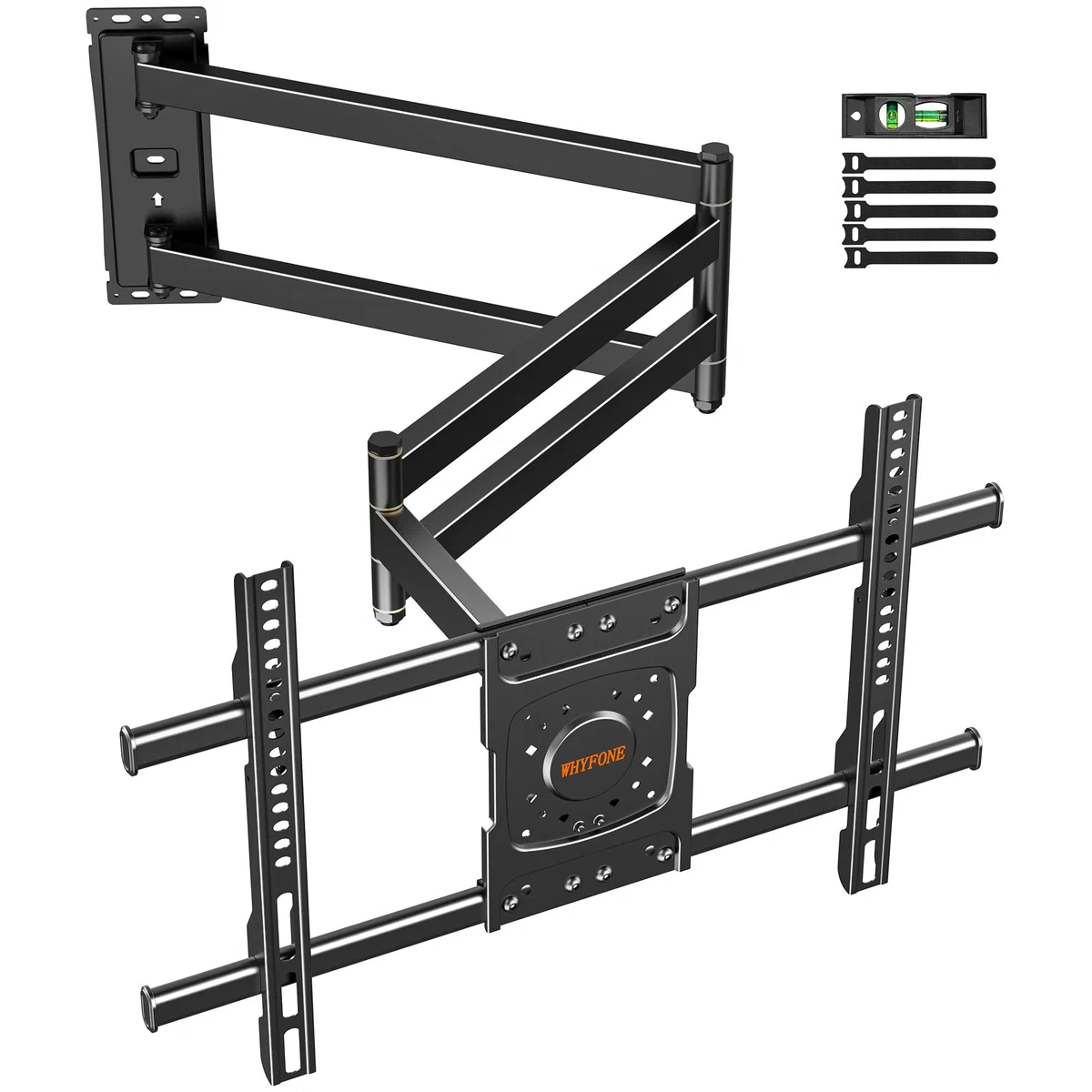 Supporto TV Parete con Braccio Extra Lungo 1016mm per Schermi LCD/LED/OLED da 37-75 Pollici, Staffa TV Girevole Inclinabile ed Estendibile, Braccio TVs ad Angolo VESA 600x400mm fino a 45kg