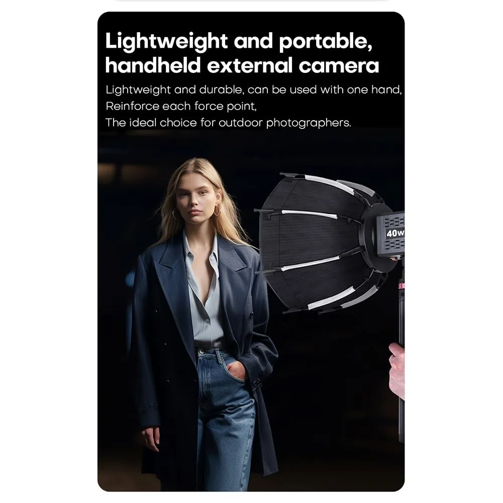 Scatola leggera ottagonale da 30 cm Mini Bowens Mount - Scatola leggera a d'ape a sgancio per studio di luce di riempimento COB ZU60 o M60
