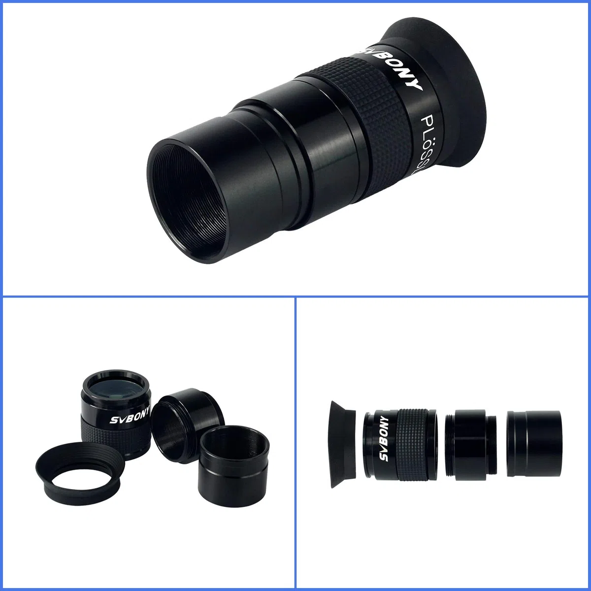 Svbony Oculare Telescopio, Plossl Oculare 1.25, 40mm Rivestito Verde Oculare per Telescopio Astronomico
