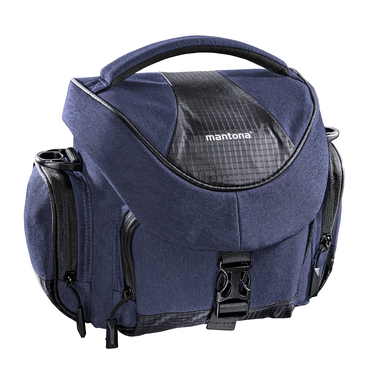 Mantona Premium Borsa per Fotocamera, Imbottito, per Fotocamera DSLR e Accessori, Fotocamera Sistema, Fotocamera DSLM, Obiettivo Aggiuntivo, con Tasche Aggiuntive, Impermeabile, Antracite