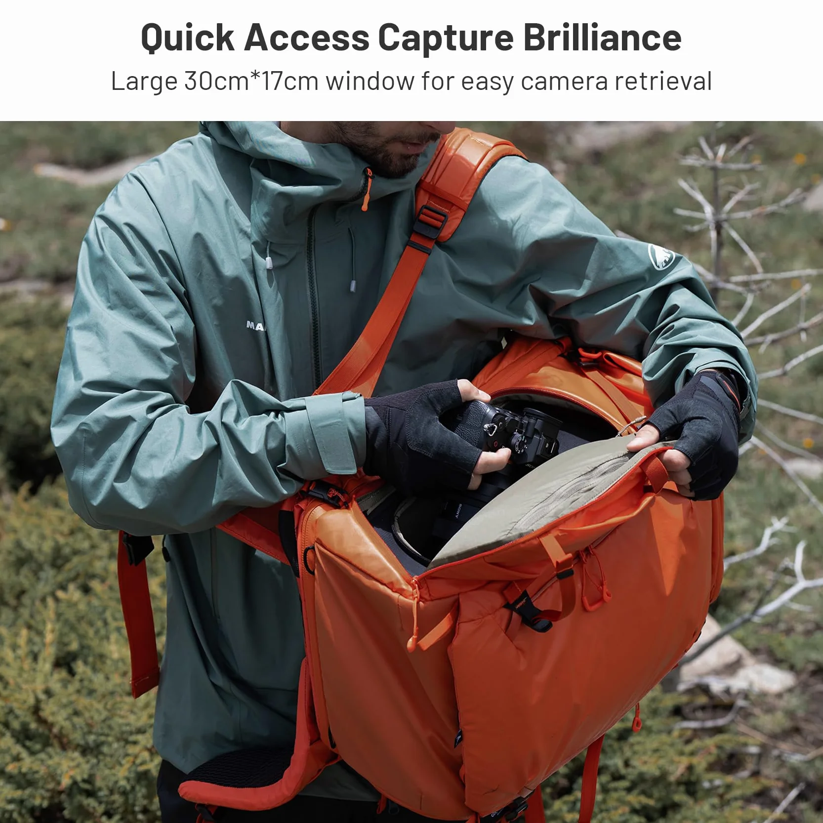 PGYTECH S Custodia Inserto Borsa Fotografica con Tracolla, Borsa Interna per Fotocamera Impermeabile e Anti-Shock con Divisori Regolabili, Custodia Protettiva per Reflex, DSLR, Mirrorless Obiettivi