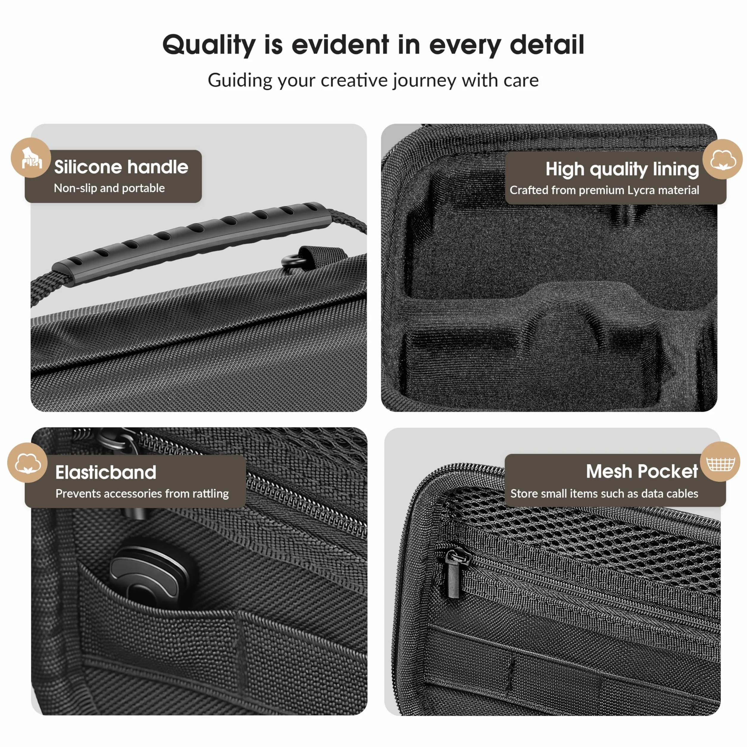 STARTRC PHOTO Custodia per DJI Osmo Pocket 4, Borsa Protettiva PU Pronta per il Trasporto per DJI Pocket 4 Creator Combo Accessori, Ideale per Vlogging, Viaggi e Riprese Outdoor