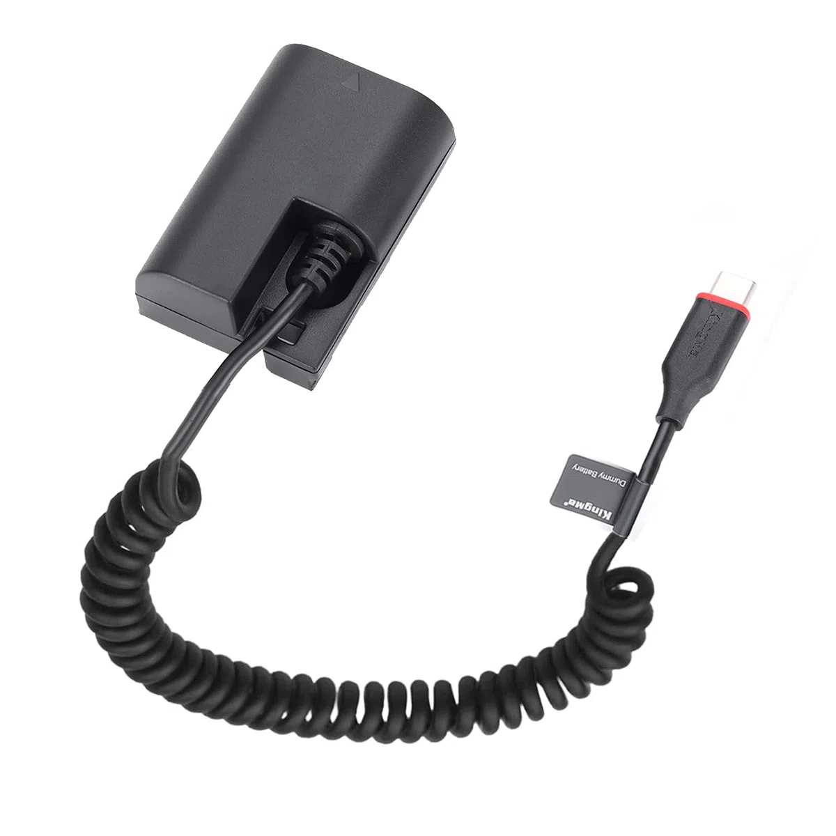 King Ma LP-E6 Batteria fittizia decodificata LP-E6 Sostituzione batteria con cavo adattatore di alimentazione a molla di tipo C per fotocamere Canon EOS 5D4 80D 5D2 5D3 70D 60D 6D 7D2 7D 5DRS 6D2 R7
