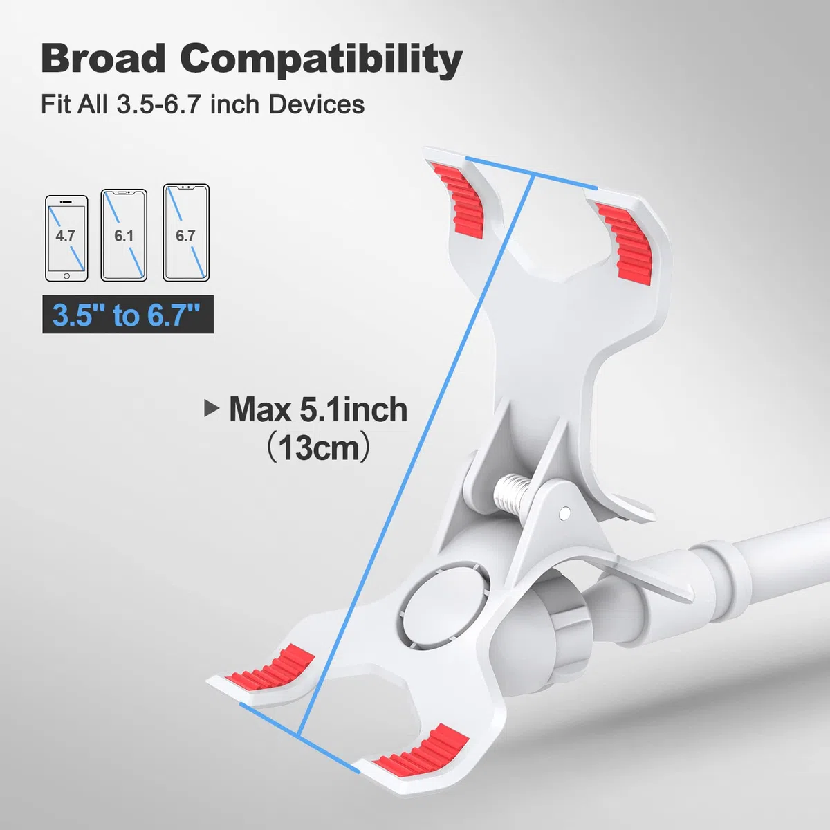 VIVI MAO Supporto universale per telefono cellulare a collo di cigno flessibile a 360 gradi, staffa di montaggio a bracci lunghi, morsetto per telefono 11 Pro Xs Max XR X 8 7 6 6s Plus e altri