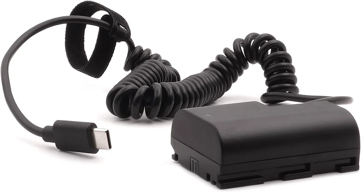 PATONA Dummy Batteria USB-C per Canon LP-E6NH/LP-E6N/LP-E6 – sostituisce accoppiatore VP-DRE6 – per EOS R5 R6 R6II R7 5D Mark II/III 5DS 6D 7D 60D 70D 80D 90D XC10 XC15 – per streaming continuo