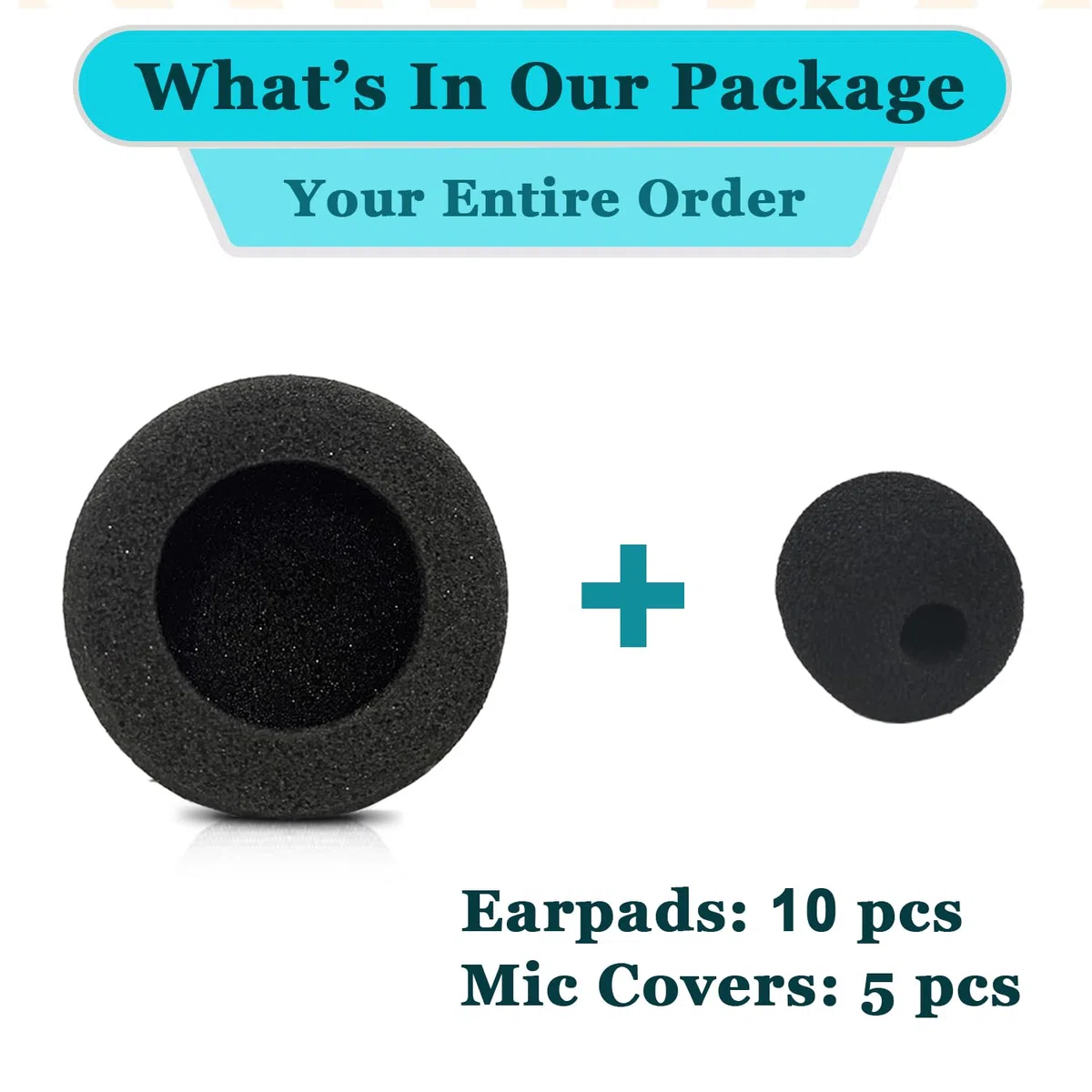 Cuscinetti Cuffie di Ricambio Imbottiture Auricolari Copri Schiuma Compatibile con Plantronics HW520 Blackwire 3210 3220 3225 3320 3325 Compatibile con Jabra Biz 1500 2300 2400 620 920 930 (10 Pezzi)