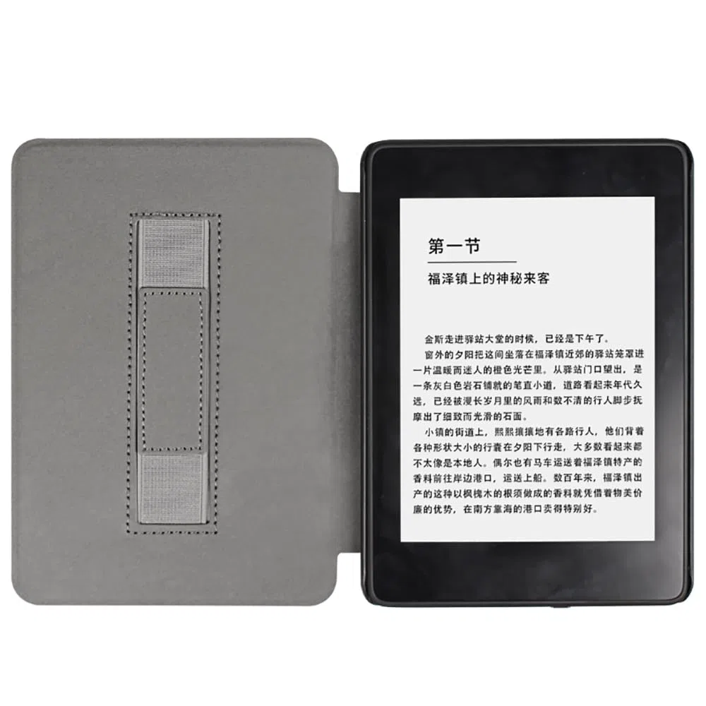 Custodia per 6 Pollici Kindle Paperwhite 5a/6a/7a Generazione (Versione 2012/2013/2015), Pelle morbida TPU Cover Protettiva Alla Moda con Cinturino da Polso e Automatica Veglia/Dormire