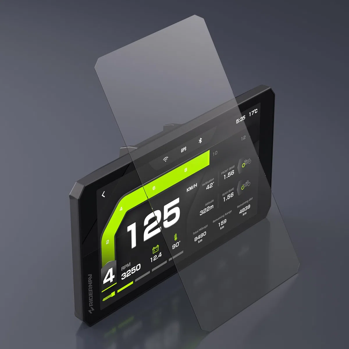 R7M R7X Pellicola Protettiva Antiriflesso per Navigatore GPS Moto 7 Pollici – Vetro Temperato 9H, Ultra Trasparente Antigraffio, Touch Sensibile alla Pioggia, Kit Installazione Senza Bolle