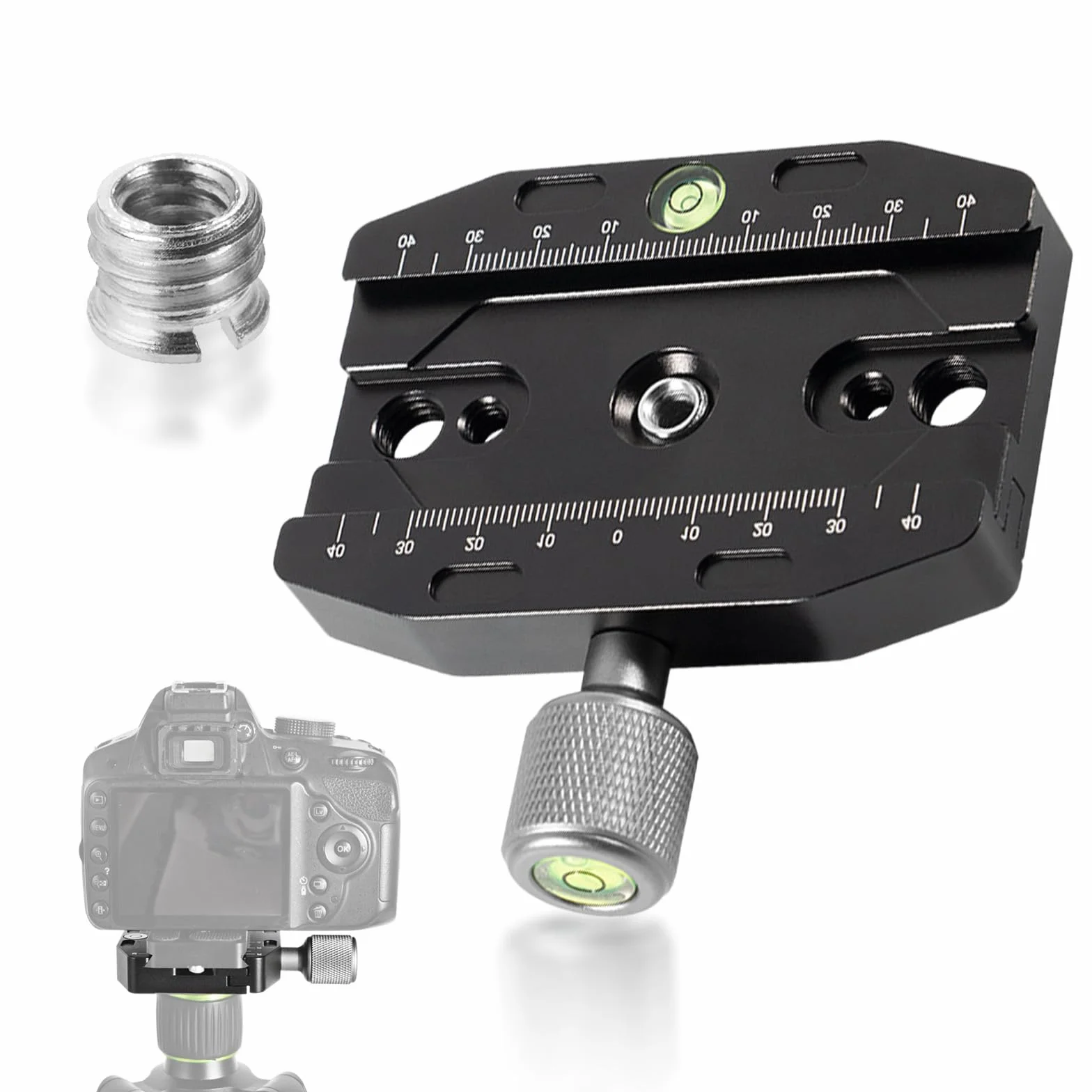 Piastra a sgancio rapido 90 mm, morsetto Quick Release Plate Clamp per Arca-Swiss, QR-90N, clip in metallo, piastra a sgancio rapido universale
