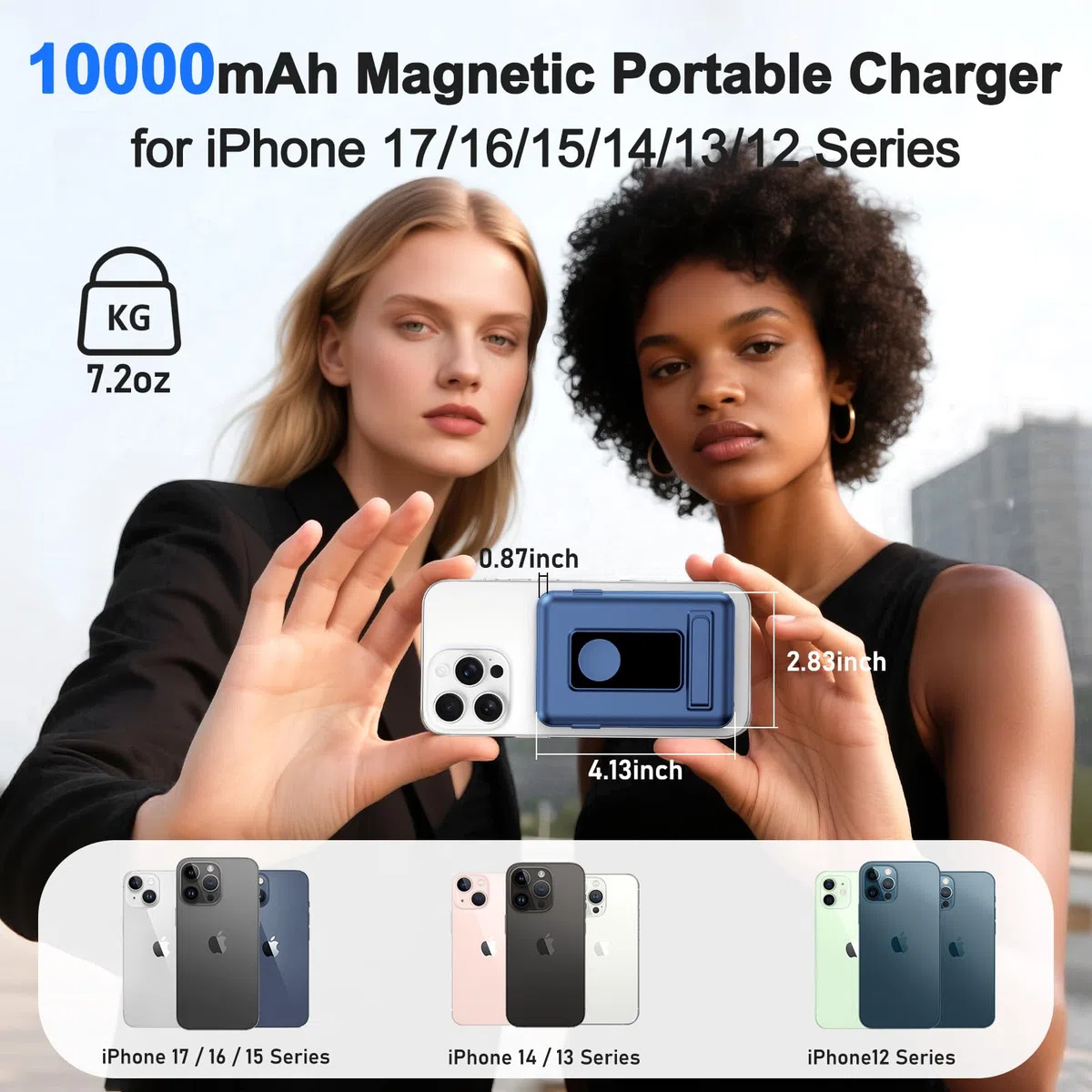 per Magsafe Powerbank, 10000mAh Caricatore Portatile Magnetico Power Bank per iPhone, Ricarica Rapida da 20W Batteria Esterna con Display LED per iPhone Air/17/16/15/14/13/12/Apple Watch