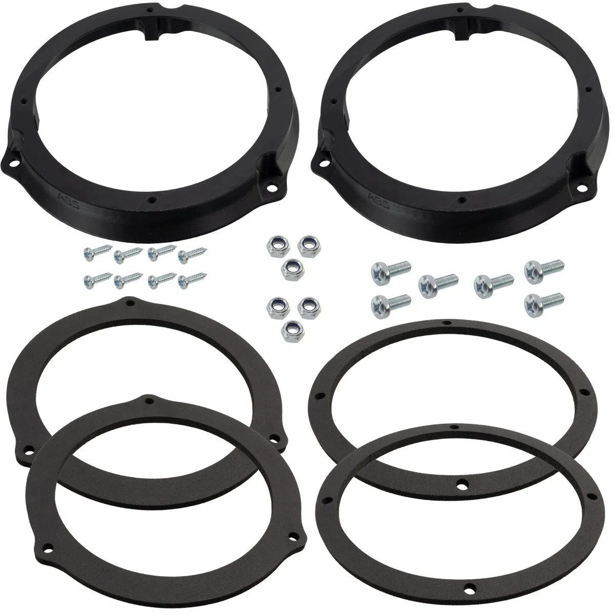 Aerzetix | Kit 2 adattatori per altoparlanti Ø165 mm | portiere anteriori/posteriori | compatibile con Ford B-Max, C-Max, Focus Mk3, Kuga, Mondeo Mk4 Mk5, Ranger, Transit Connect Custom