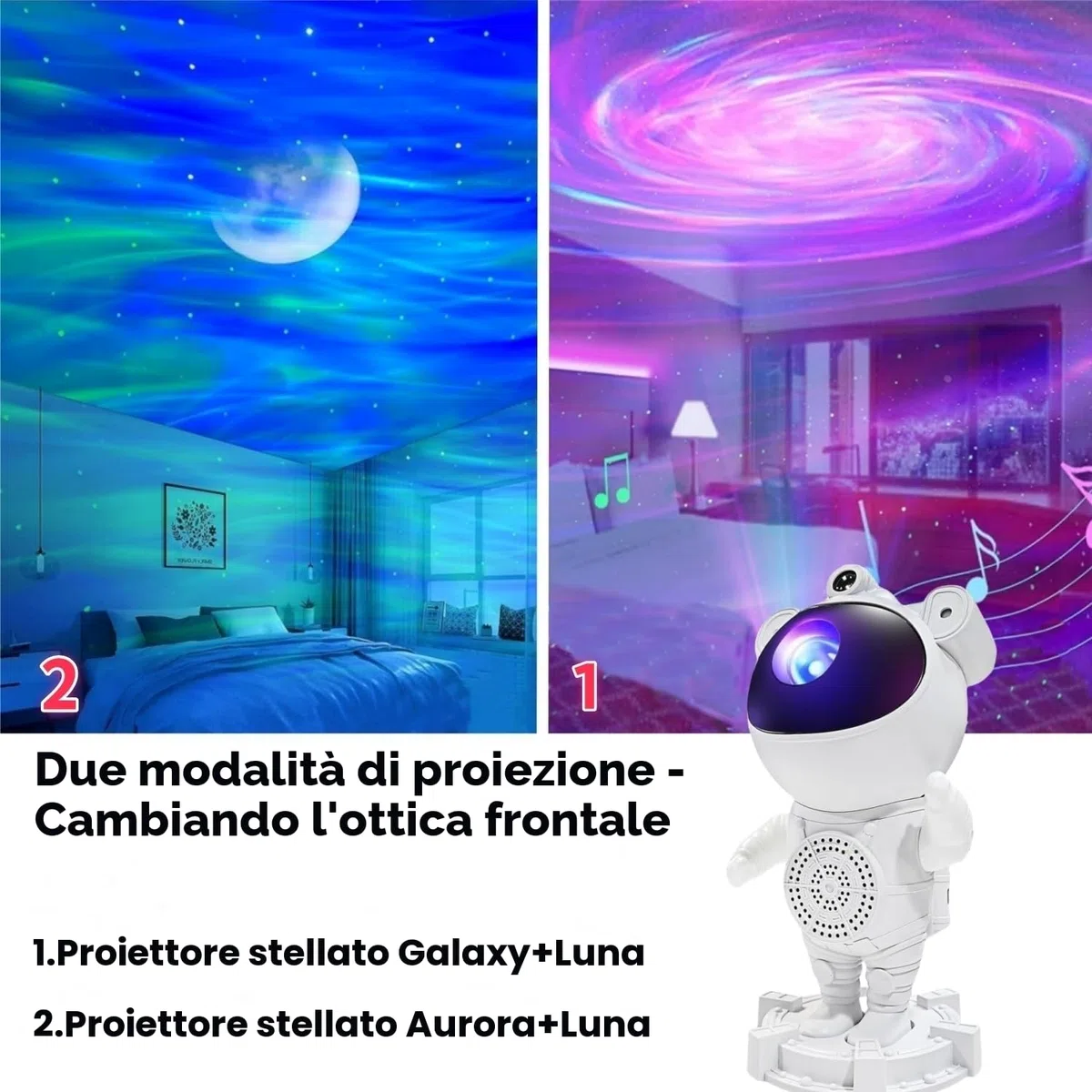 Aurora borealis Star Proiettore con timer e telecomando, altoparlante Bluetooth, per camera da letto, San Valentino, festa, compleanno, luce notturna