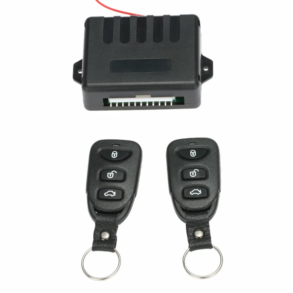 Chiusura Centralizzata Auto, 12V Kit Serratura Smart per Auto, con 4 Attuatori per Serratura Porta e 2 Telecomandi, Viene Fornito con Allarme Auto e Pulsante di Rilascio Bagagli