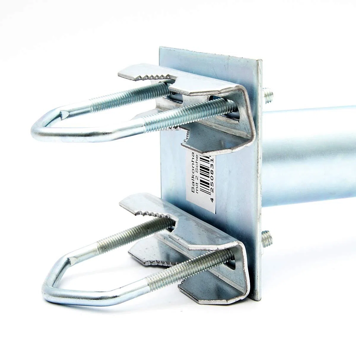 PremiumX Sostegno per balcone/ringhiera per antenna satellitare, antenna parabolica, antenna con attacco a specchio, braccio con morsetti, morsetti dentati in acciaio, diverse lunghezze