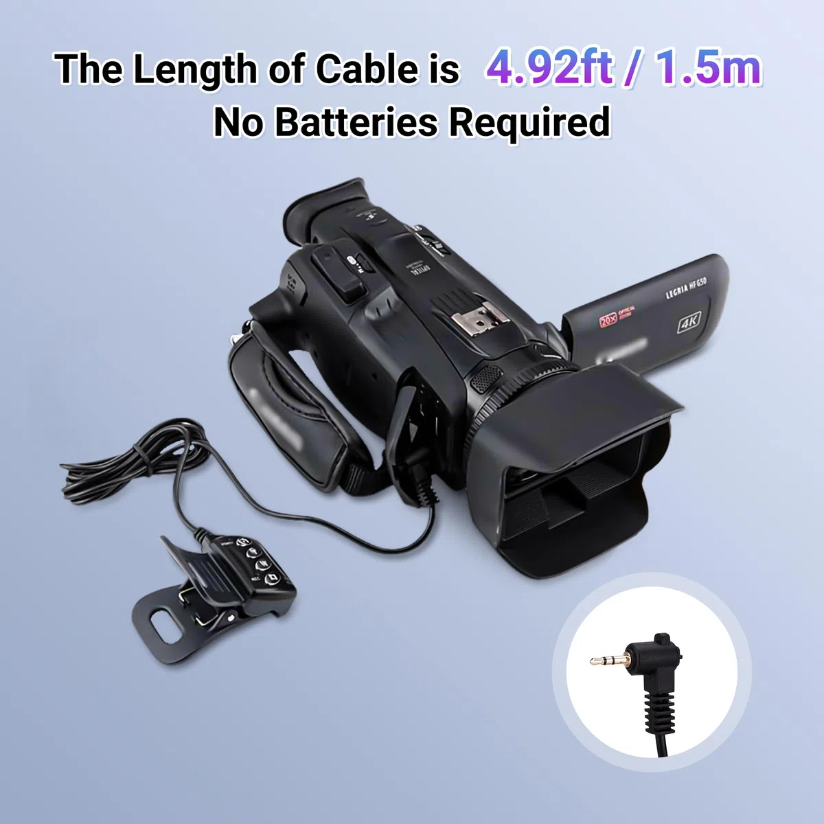 Wired Lanc telecomando per Canon XA75 XA70 XA60 XA65 XA50 XA55 XA40 XA45 XA30 XA35 XA11 XA20 XA25 XF705 XF605 XF405 XF400 XF305 XF300 VIXIA HF G70 G60 G50 G40 G30 G26 G21 G30 G20 videocamera e più
