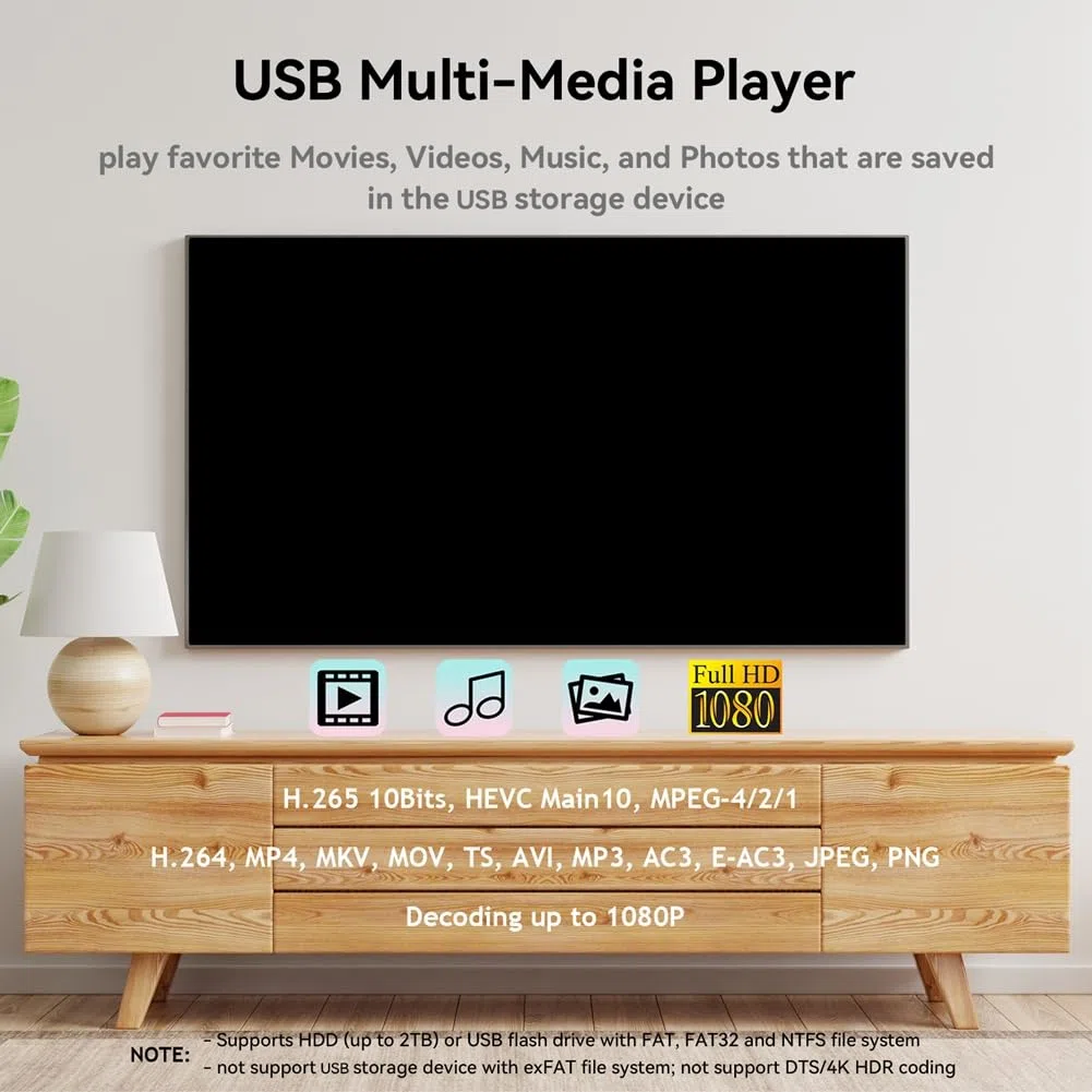 265 Decodifica HEVC Set Top Box per Decodificatore TV Terrestre Digitale Full HD DVB-T2 con Plug EU EU