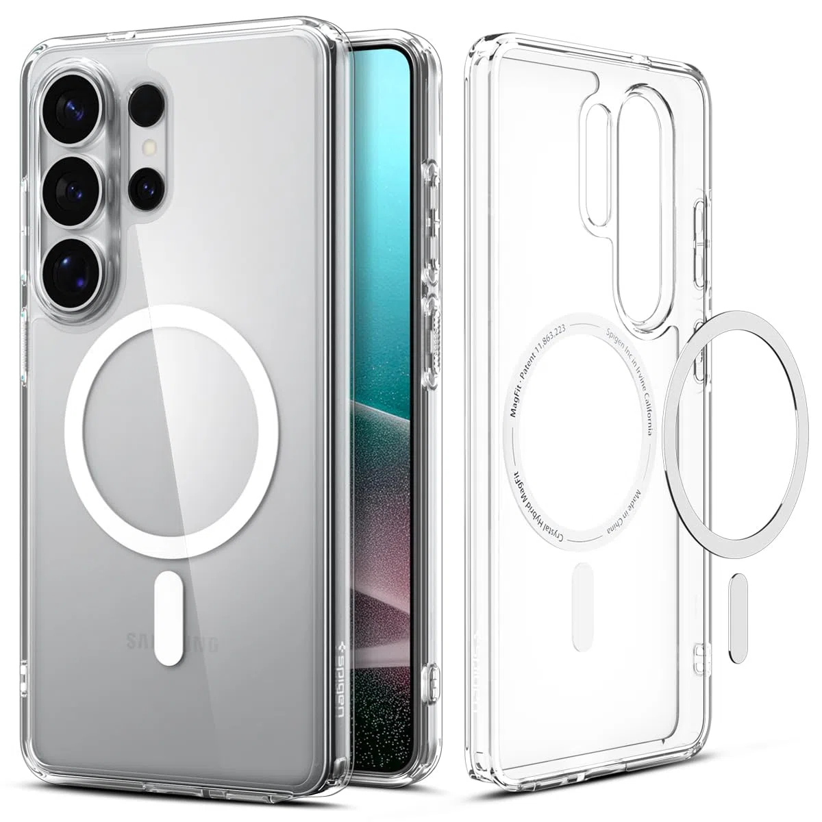Spigen Cover per Samsung Galaxy S26 Ultra, Ultra Hybrid MagFit, Compatibile con MagSafe - Clear White
