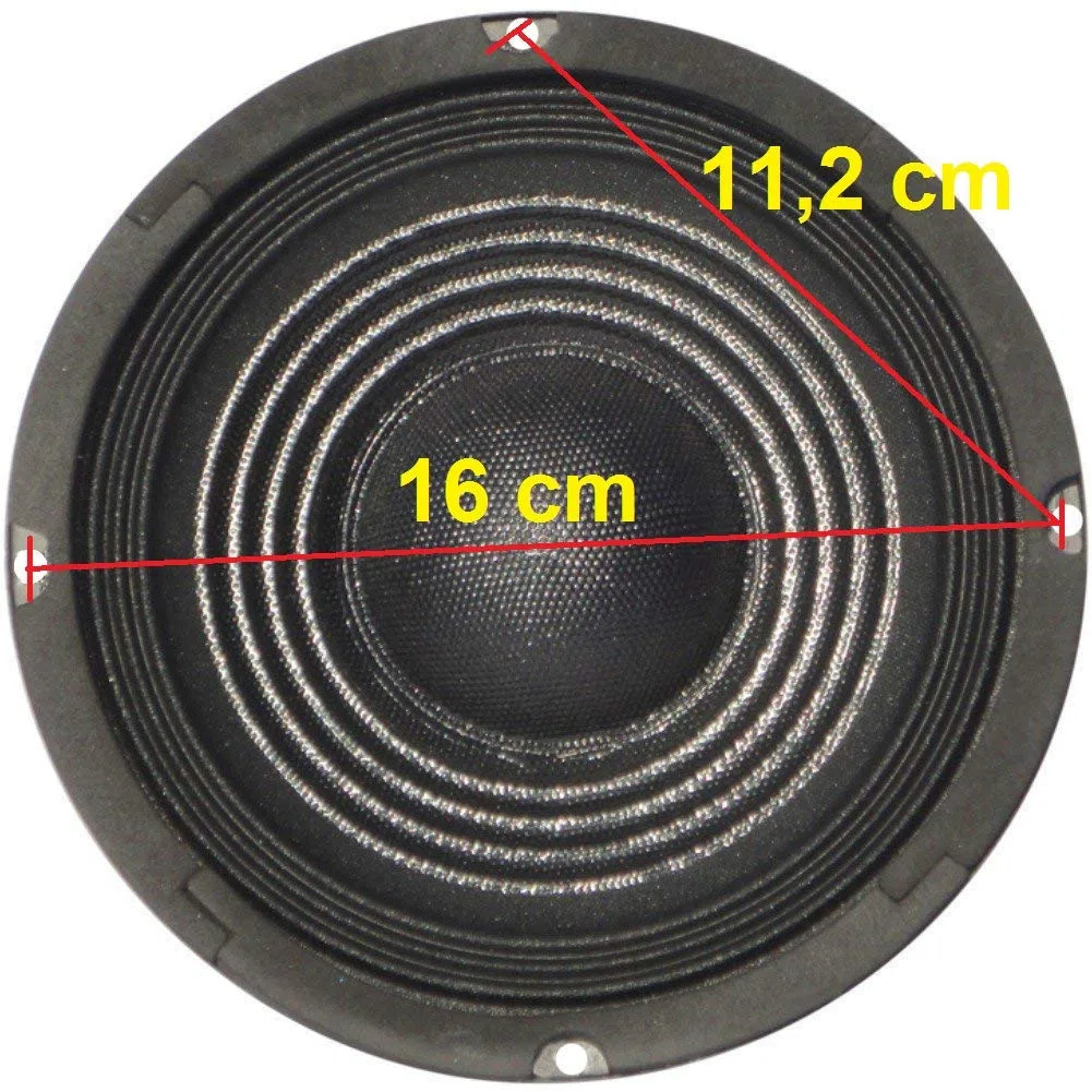 COPPIA WOOFER ALTOPARLANTI 8 Ohm 6,5" 165MM 16,5 CM 200W ricambi casse acustiche hifi