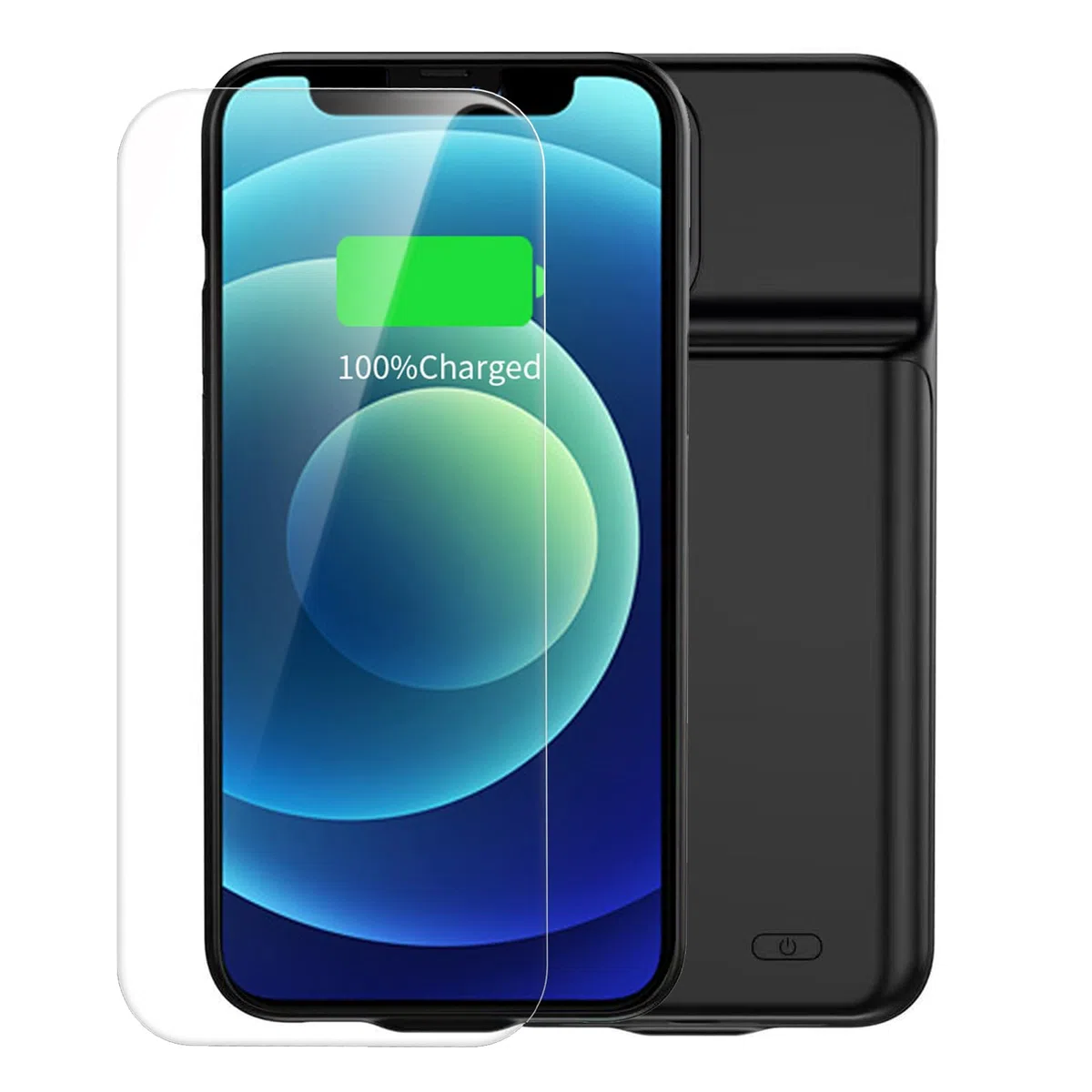 Custodia con batteria per iPhone 13 Mini, 6800 mAh, custodia protettiva ultrasottile portatile con ricarica intelligente